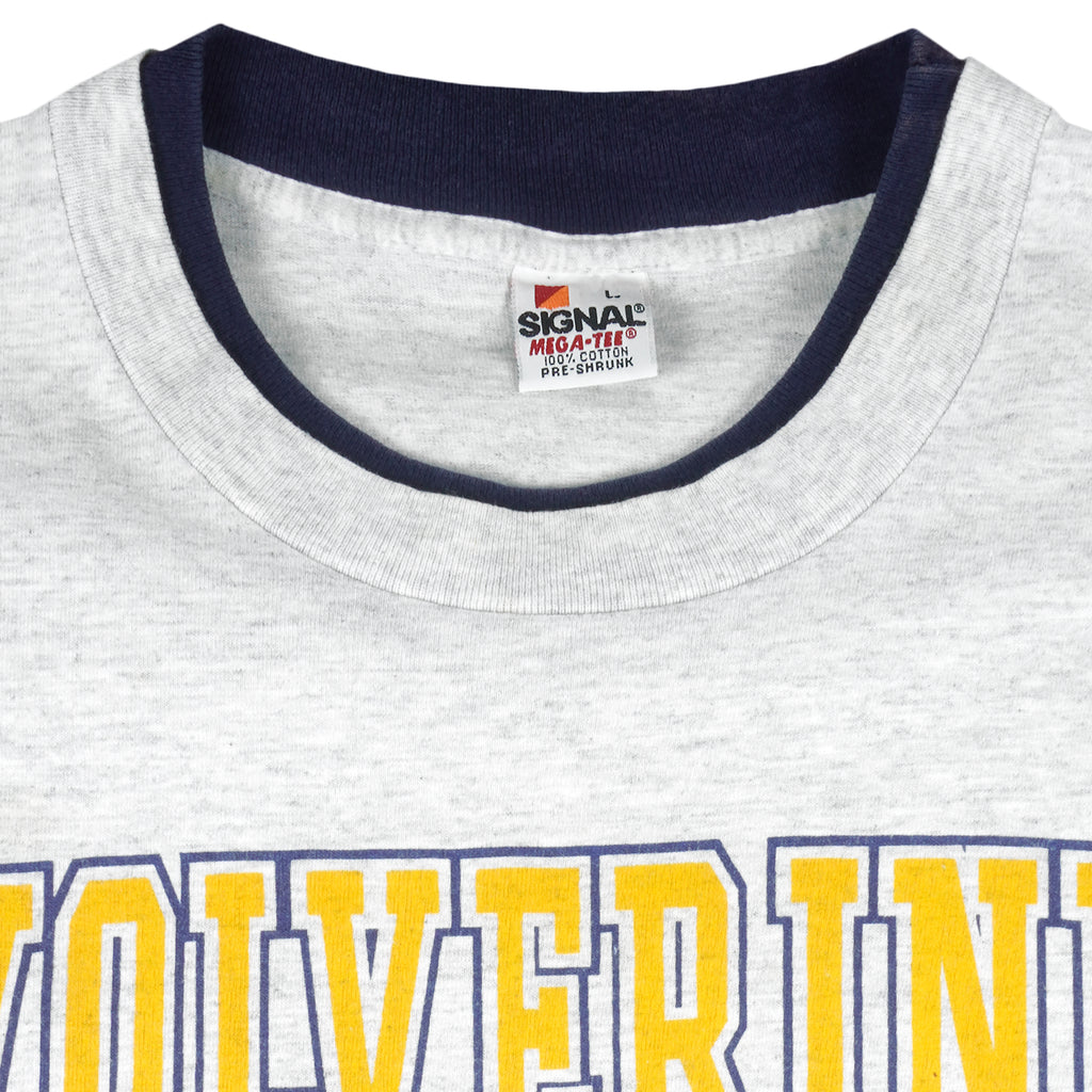 NCAA (Signal Sport) - Michigan Wolverines T-Shirt 1990s Large Vintage Retro College