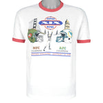 NFL (Hanes) - Super Bowl 19th, NFC VS AFC Champions T-Shirt 1985 Large Vintage Retro Football
