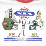 NFL (Hanes) - Super Bowl 19th, NFC VS AFC Champions T-Shirt 1985 Large Vintage Retro Football