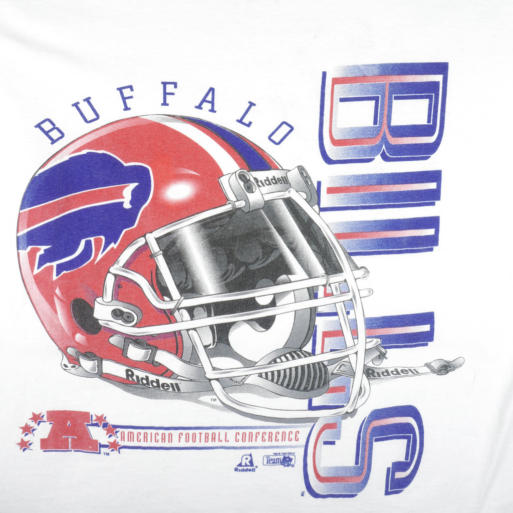 NFL (Riddell) - Buffalo Bills Big Logo T-Shirt 1994 X-Large Vintage Retro Football