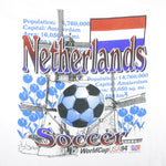 Vintage - White World Cup USA 94, Netherlands T-Shirt 1990s Large Vintage Retro Football