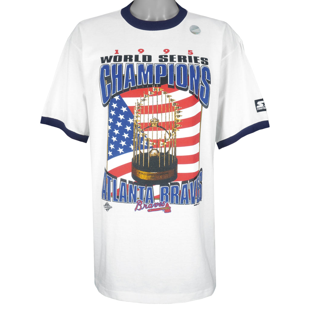 Starter - Atlanta Braves Western Division Champs T-Shirt 1995 X-Large Vintage Retro Baseball Vintage Retro Baseball
