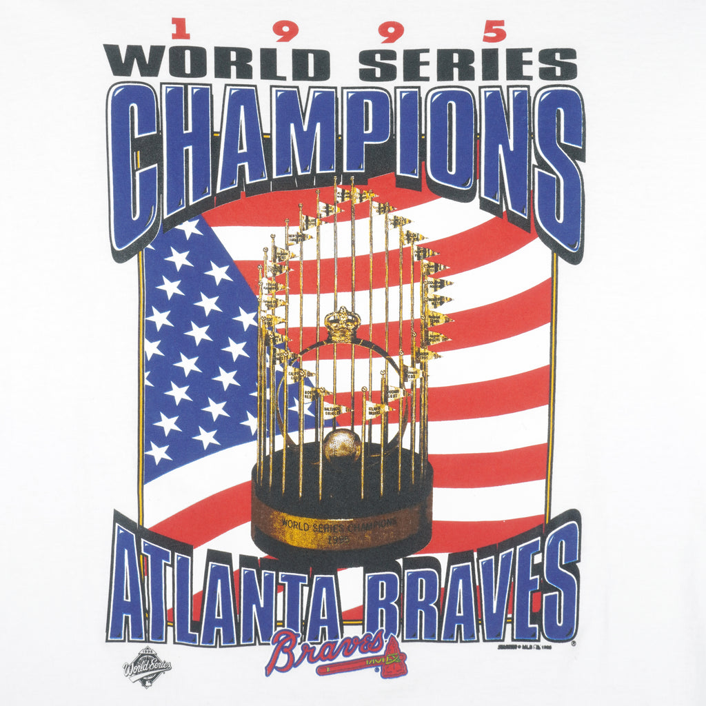 Starter - Atlanta Braves Western Division Champs T-Shirt 1995 X-Large Vintage Retro Baseball Vintage Retro Baseball