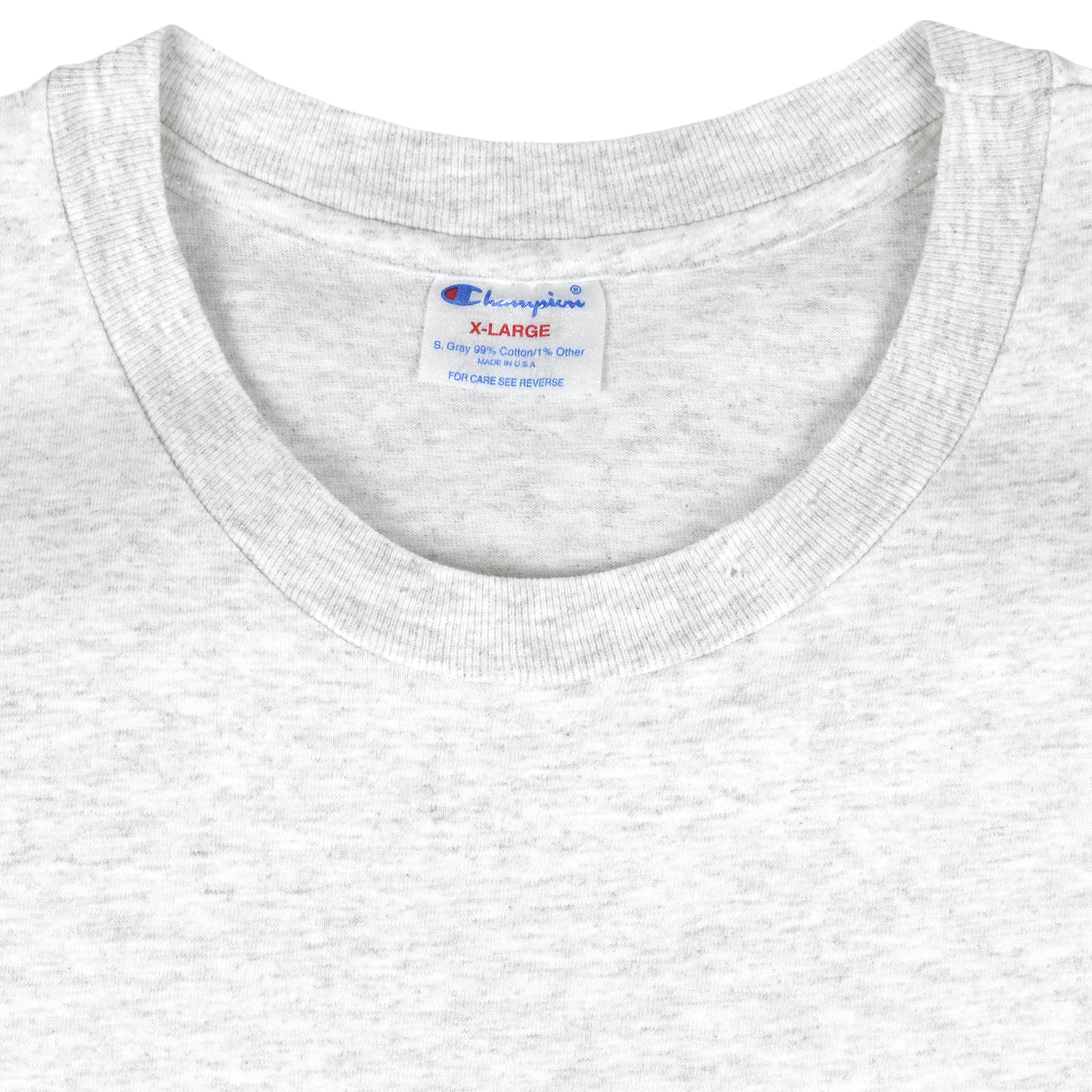 Champion - Grey Classic T-Shirt 1990s X-Large Vintage Retro