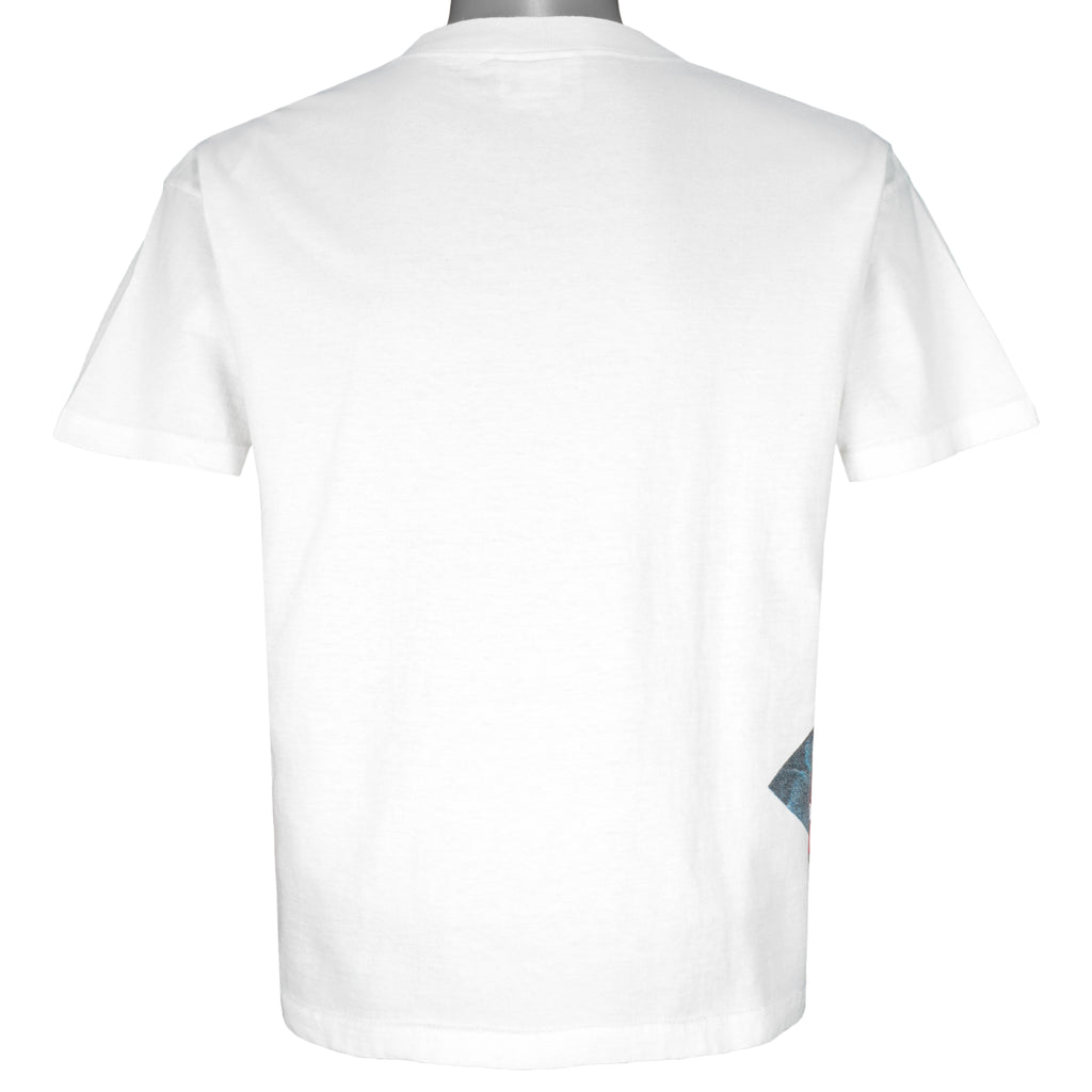 Reebok - White Big Logo T-Shirt 1990s Medium Vintage Retro