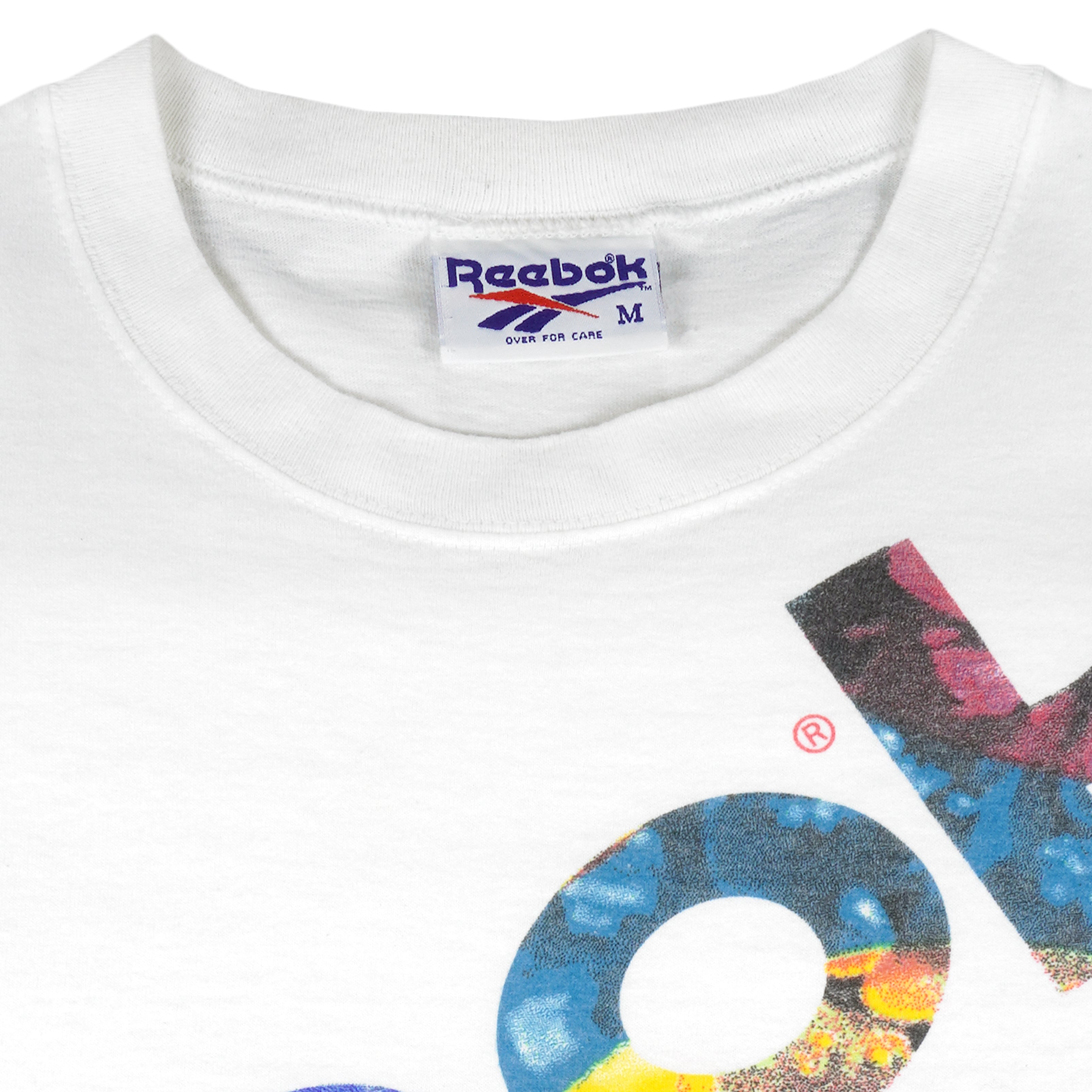 bison Bluebell civilisation Vintage Reebok - White Big Logo T-Shirt 1990s Medium – Vintage Club Clothing