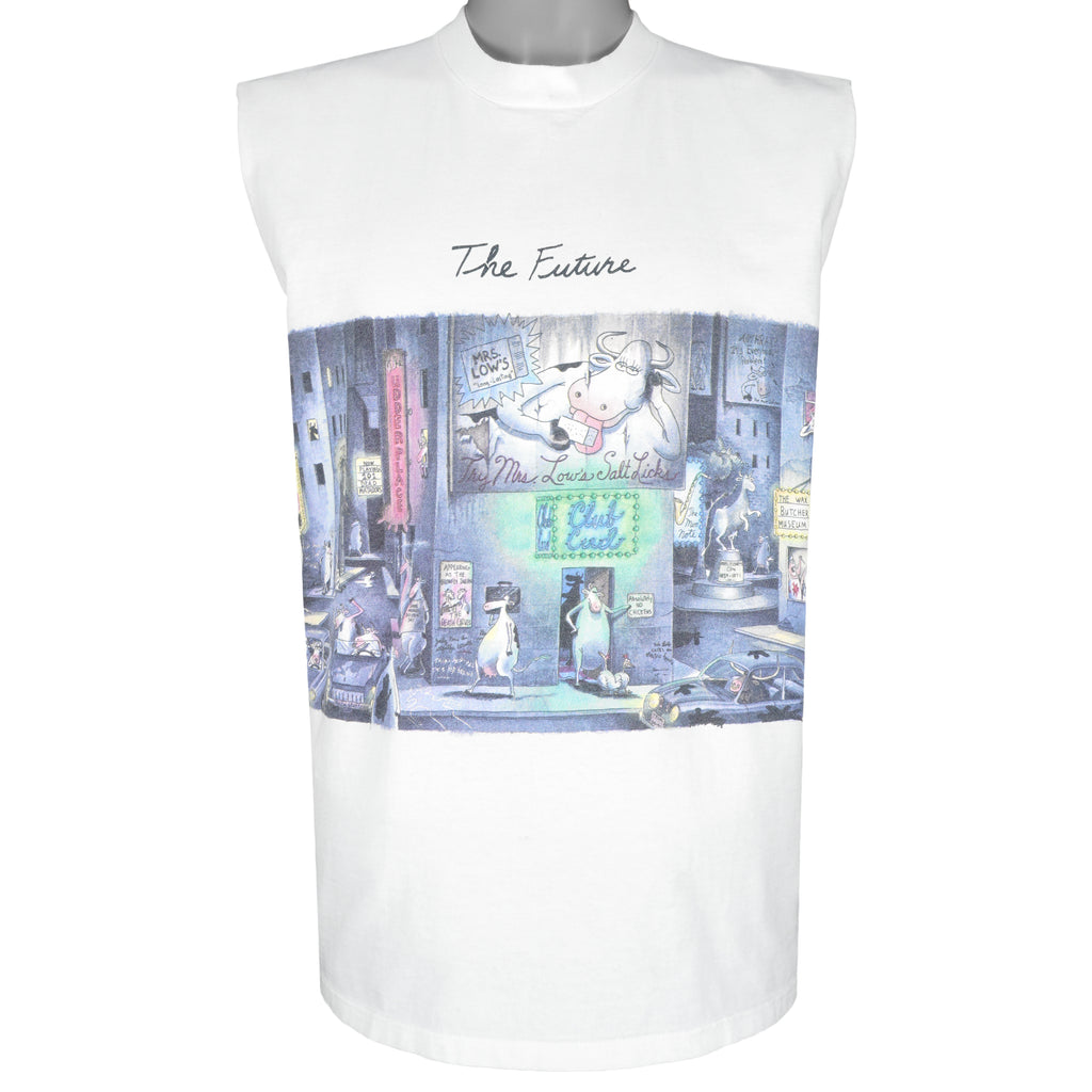 Vintage (The Far Side) - The Future, Club Cow Tank Top 1990s Large Vintage Retro
