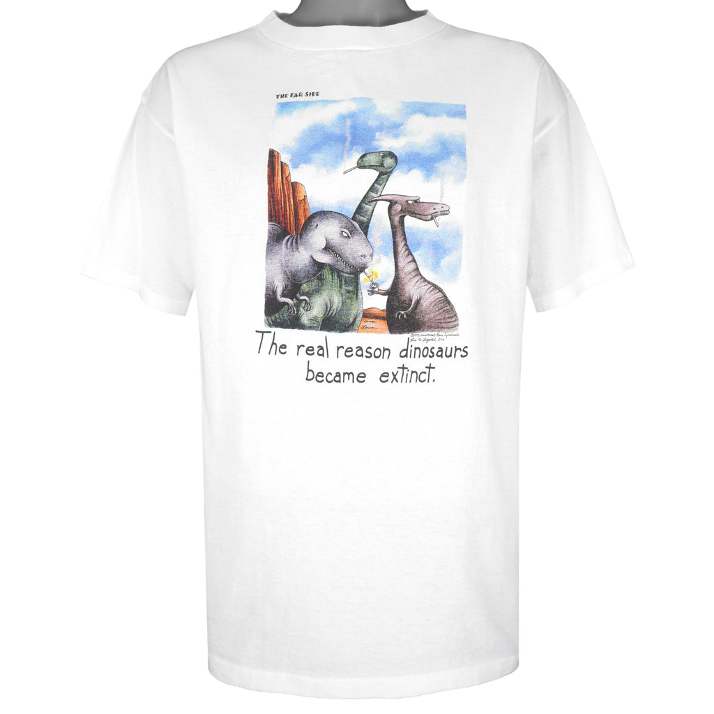 Vintage - The Real Reason Dinosaurs Became Extinct T-Shirt 1991 X-Large Vintage Retro