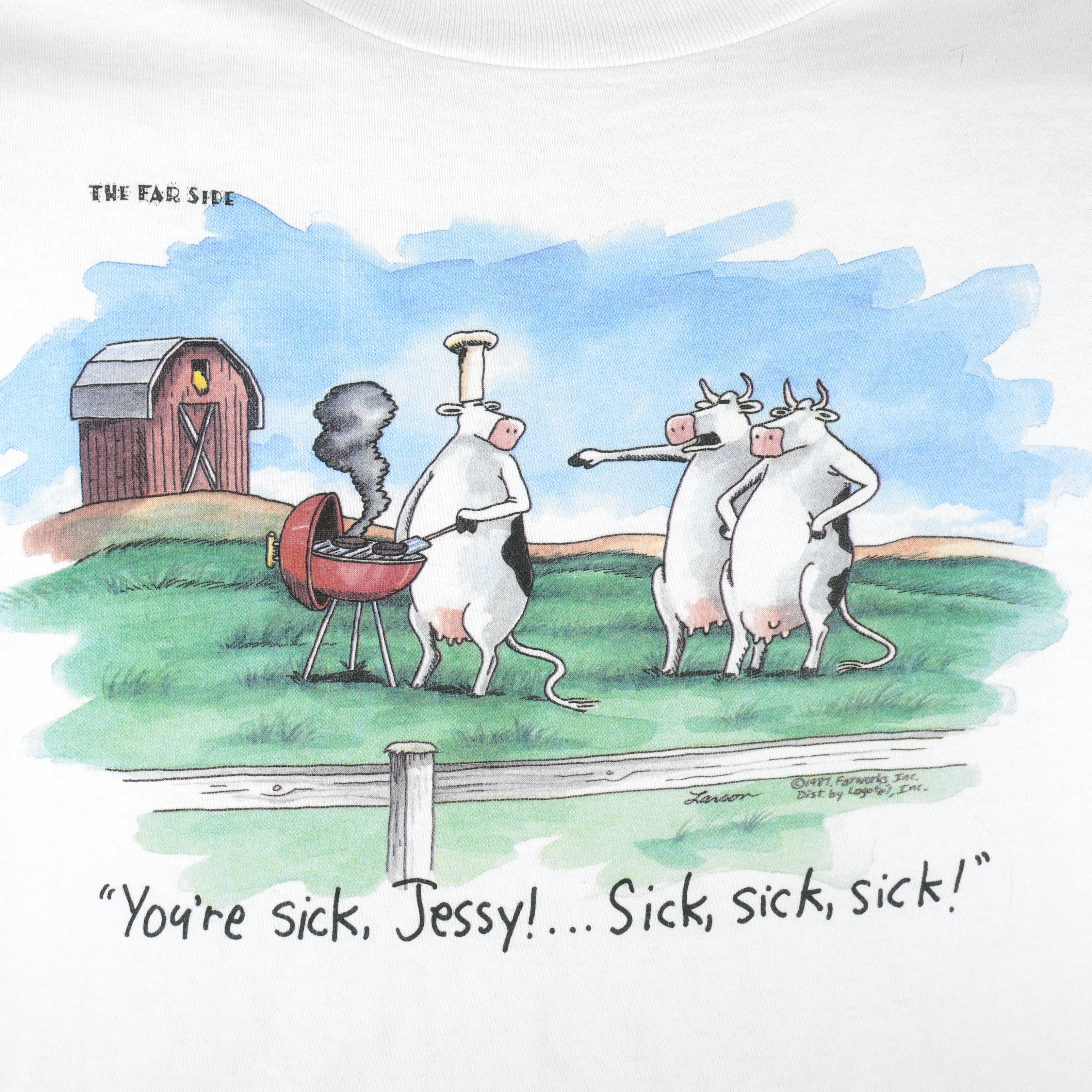 Vintage (The Far Side) - Youre sick, Jessy! T-Shirt 1981 X-Large Vintage Retro