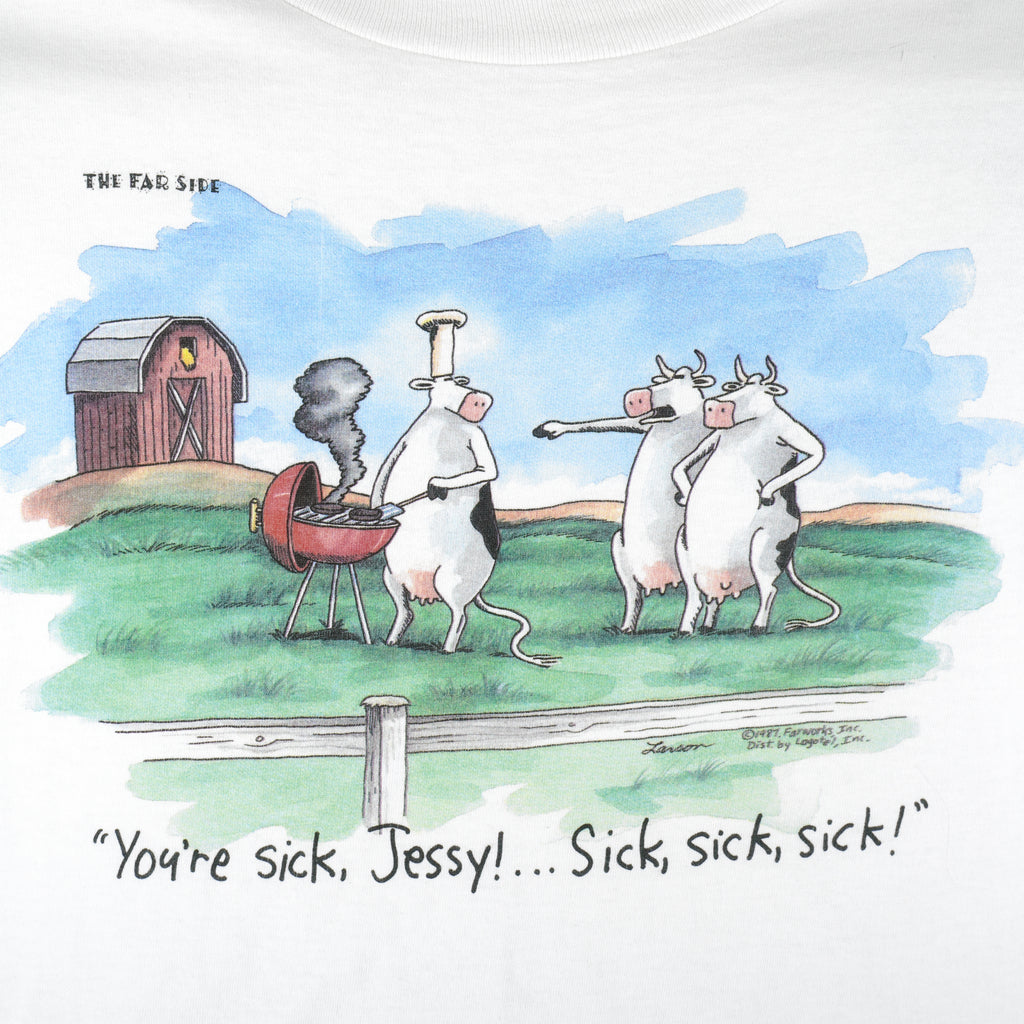 Vintage (The Far Side) - Youre sick, Jessy! T-Shirt 1981 X-Large Vintage Retro