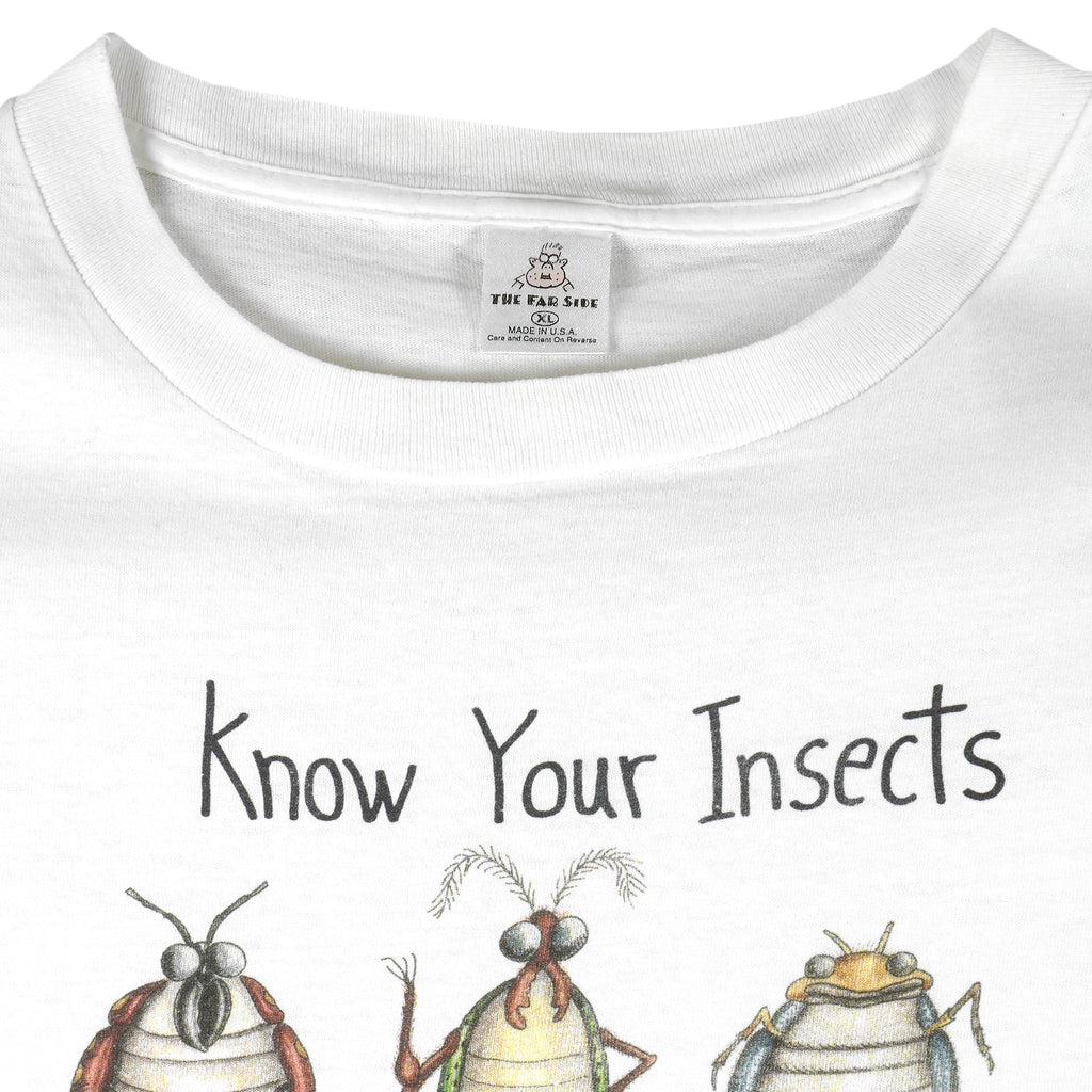 Vintage (The Far Side) - Know Your Insects Deadstock T-Shirt 1986 X-Large Vintage Retro
