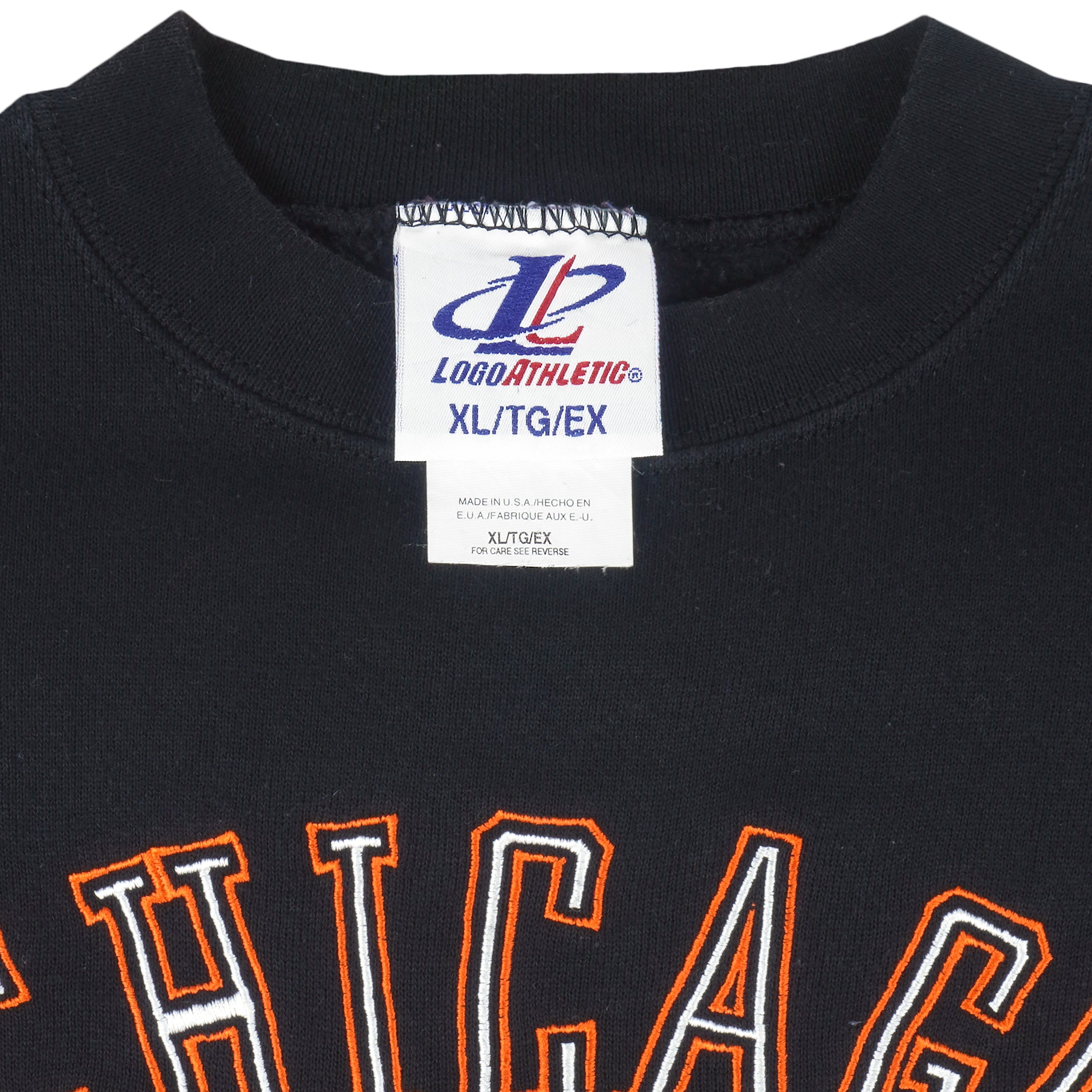 Vintage 90'S Chicago Bulls NBA L Logo Athletic Sweatshirt Gray Embroidered  Print