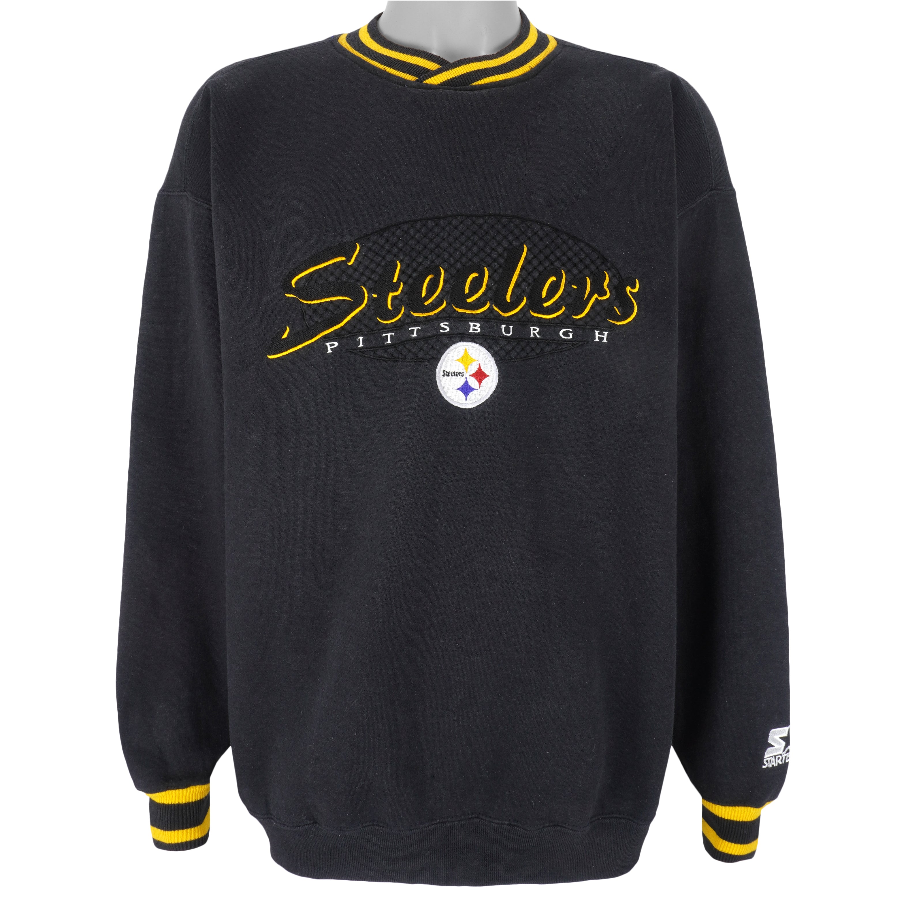 Starter - Pittsburgh Steelers Embroidered Crew Neck Sweatshirt 1990s X-Large Vintage Retro Football