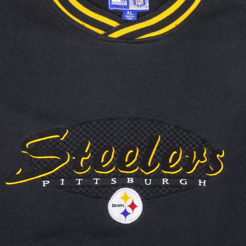 Starter - Pittsburgh Steelers Embroidered Crew Neck Sweatshirt 1990s X-Large Vintage Retro Football