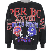NFL - Super Bowl 28th Atlanta, Georgia Crew Neck Sweatshirt 1994 Large Vintage Retro Football