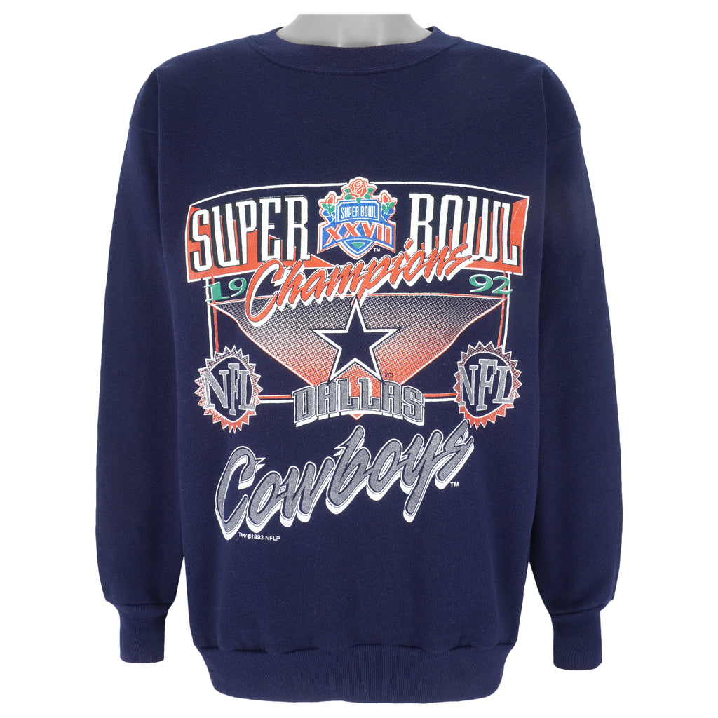 NFL (Tultex) - Dallas Cowboys, Super Bowl Champions Sweatshirt 1993 X-Large Vintage Retro Football