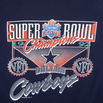 NFL (Tultex) - Dallas Cowboys, Super Bowl Champions Sweatshirt 1993 X-Large Vintage Retro Football