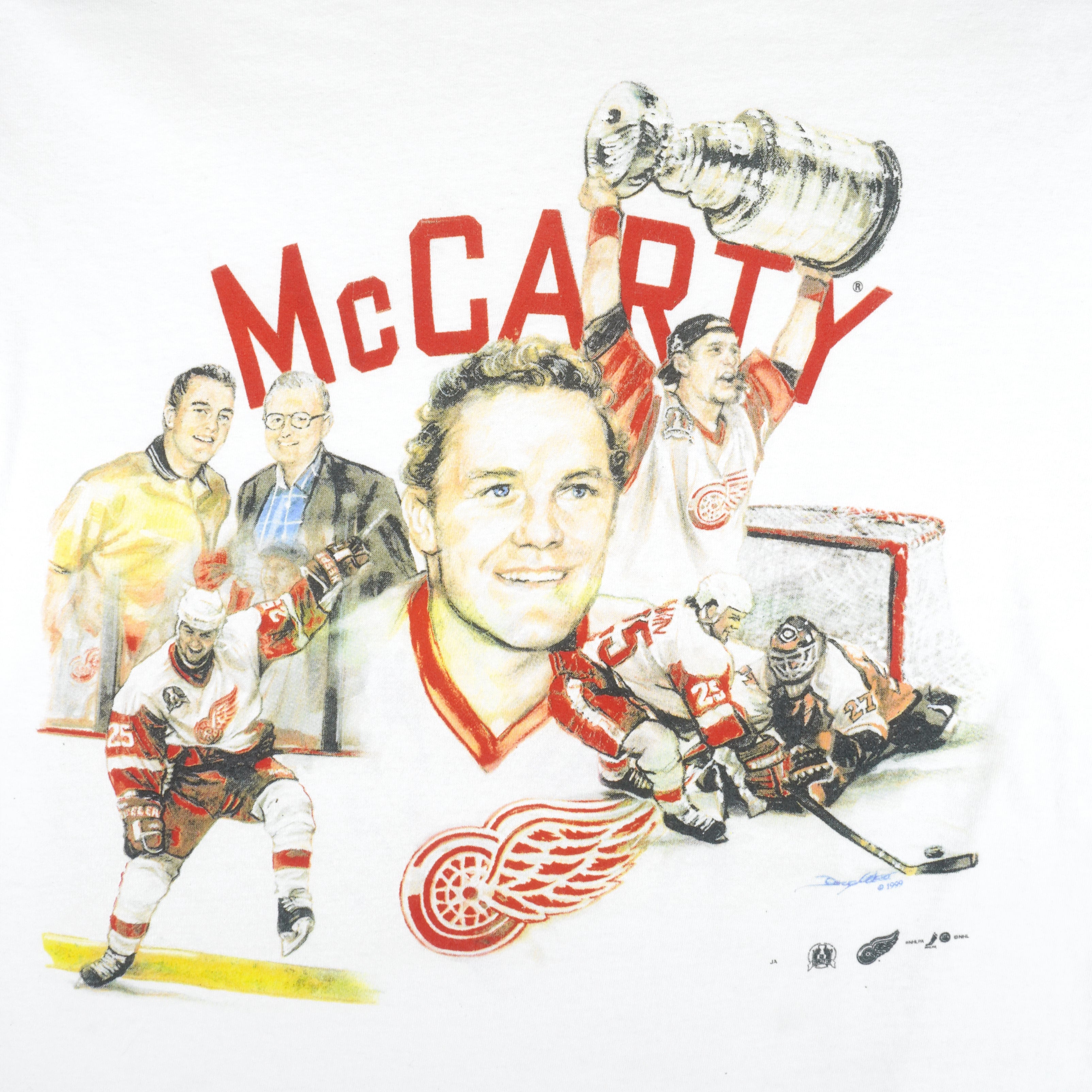 NHL (Delta) - Detroit Red Wings, Darren McCarty T-Shirt 1999 Large Vintage Retro Hockey