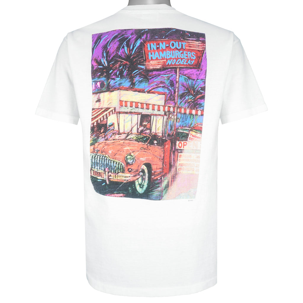 Vintage (Hanes) - IN-N-OUT Burger No Delay T-Shirt 1989 Large Vintage Retro