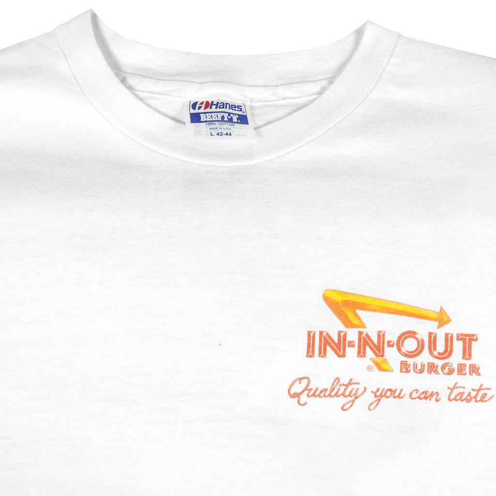 Vintage (Hanes) - IN-N-OUT Burger No Delay T-Shirt 1989 Large Vintage Retro