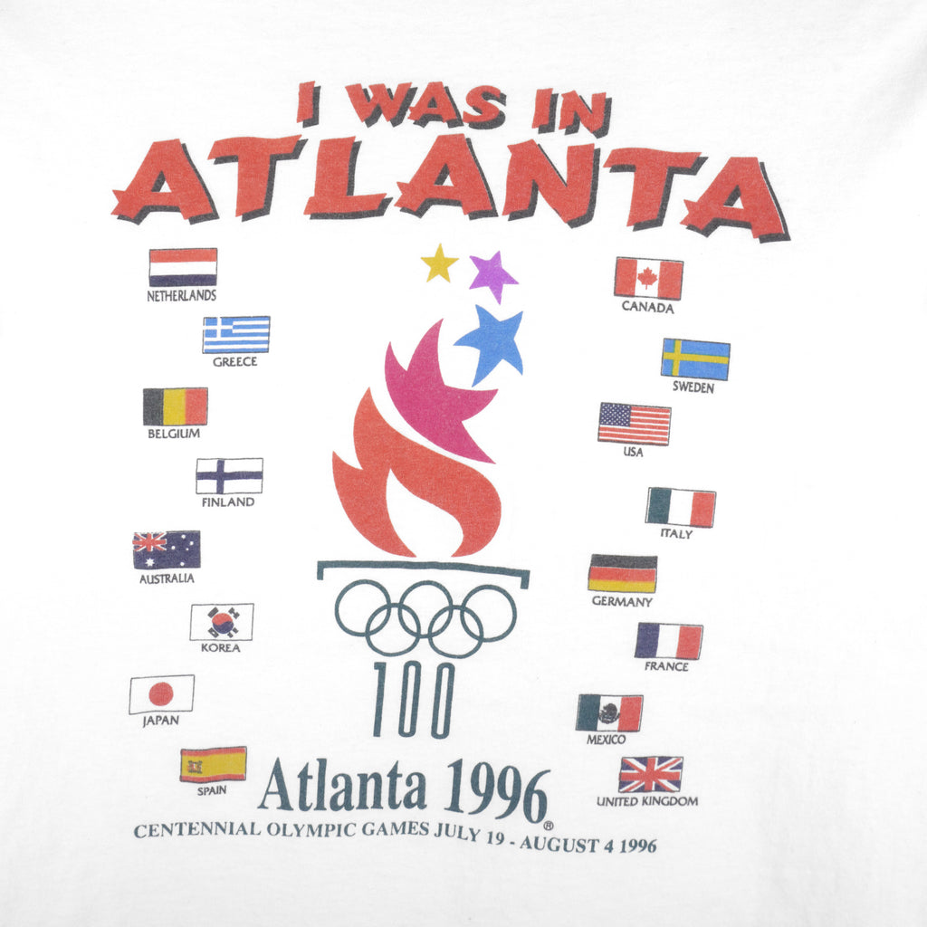 Vintage (Hanes) - I was in Atlanta Olympic Games T-Shirt 1996 Large Vintage Retro