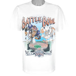 NFL -  Battle at The Bowl Bills VS Cowboys , Super Bowl 28th T-Shirt 1992 Large Vintage Retro Football