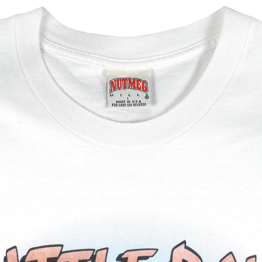 NFL -  Battle at The Bowl Bills VS Cowboys , Super Bowl 28th T-Shirt 1992 Large Vintage Retro Football