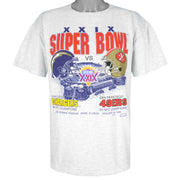 NFL - Super Bowl 29th, Chargers VS 49ers T-Shirt 1994 X-Large Vintage Retro Football
