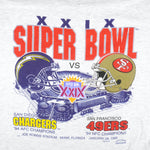 NFL - Super Bowl 29th, Chargers VS 49ers T-Shirt 1994 X-Large Vintage Retro Football