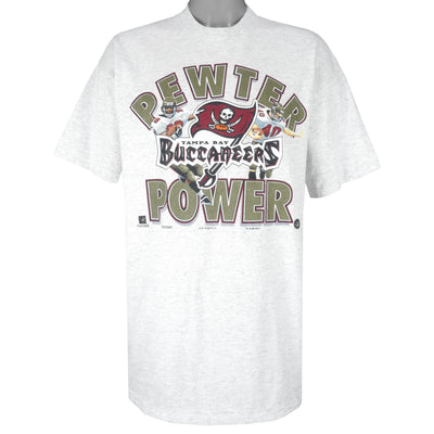 NFL (All American Wear) - Tampa Bay Buccaneers Pewter Power T-Shirt 1997 X-Large