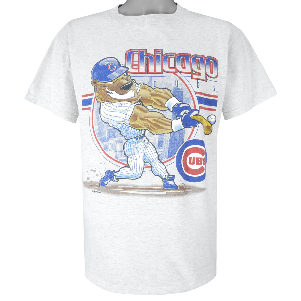 MLB (Logo 7) - Chicago Cubs Big Logo T-Shirt 1996 Large Vintage Retro Baseball