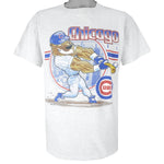 MLB (Logo 7) - Chicago Cubs Big Logo T-Shirt 1996 Large Vintage Retro Baseball