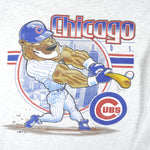 MLB (Logo 7) - Chicago Cubs Big Logo T-Shirt 1996 Large Vintage Retro Baseball