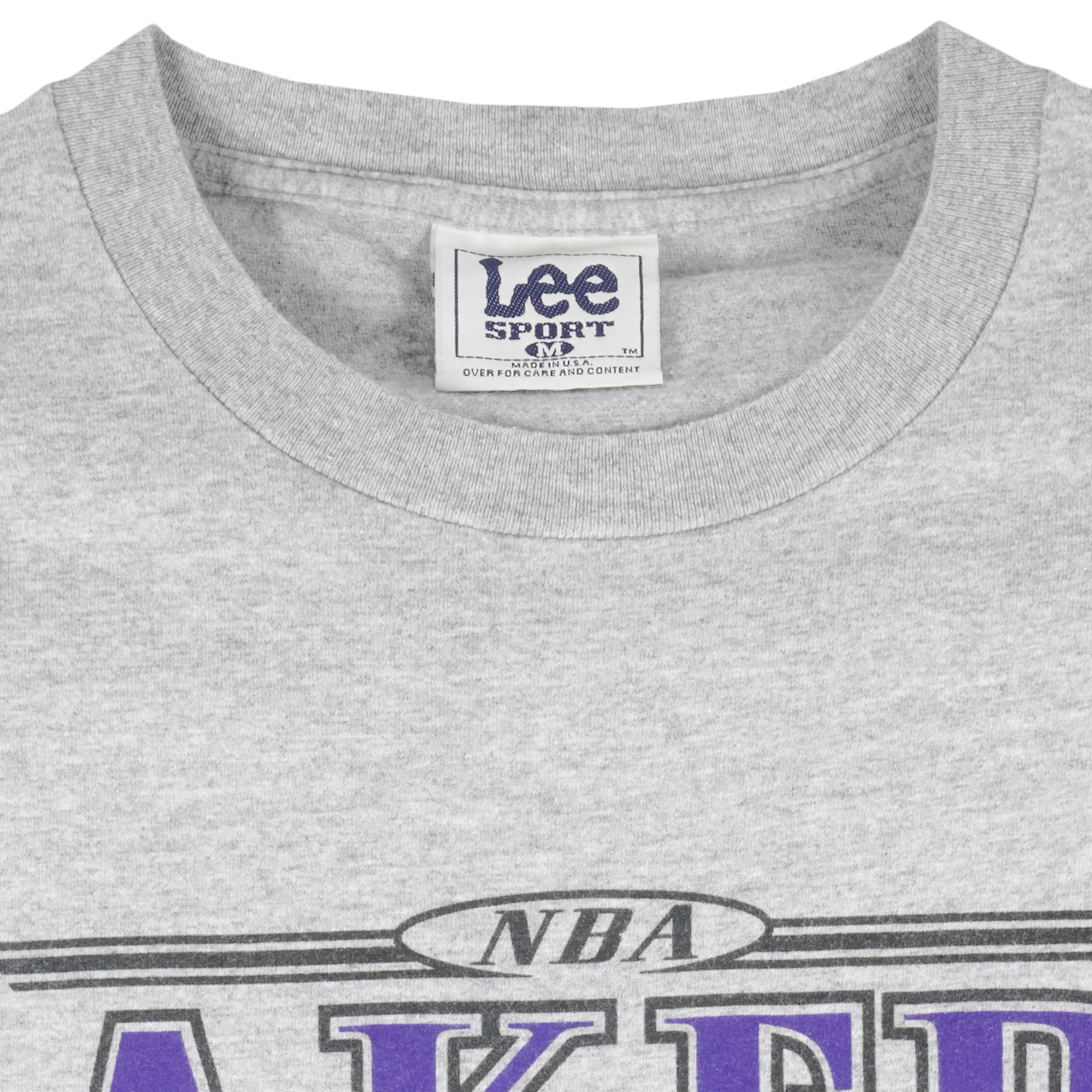 NBA (Lee)- Los Angeles Lakers Big Logo T-Shirt 1990s Medium Vintage Retro Basketball