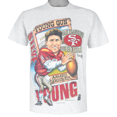 NFL (Hanes) - San Francisco 49ers Young Gun Caricature T-Shirt 1993 Medium