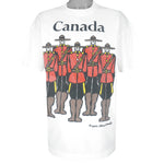 Vintage (Marc Tetro) - White Canada RCMP T-Shirt 1990s Large Vintage Retro