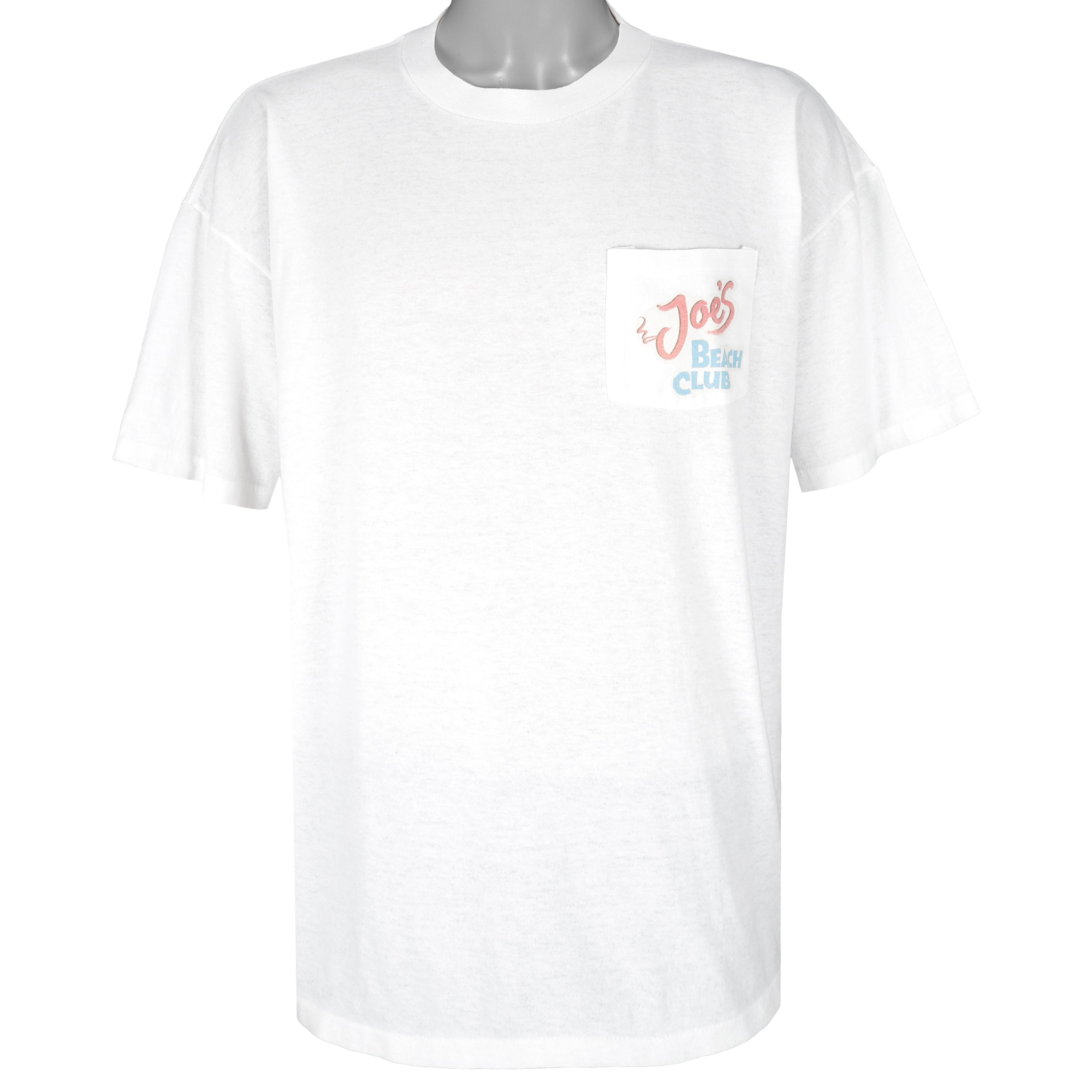Vintage (Camel) - Joe Sent you Joes Beach Club T-Shirt 1990s X-Large Vintage Retro