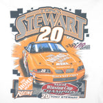 NASCAR (Chase) - Tony Stewart #20, Winston Cup Champion T-Shirt 2002 Large Vintage Retro