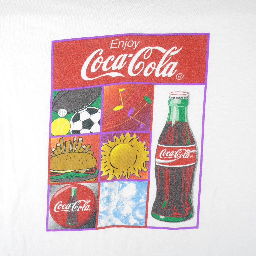 Vintage (Hanes) - Enjoy Coca-Cola T-Shirt 1990s Large Vintage Retro