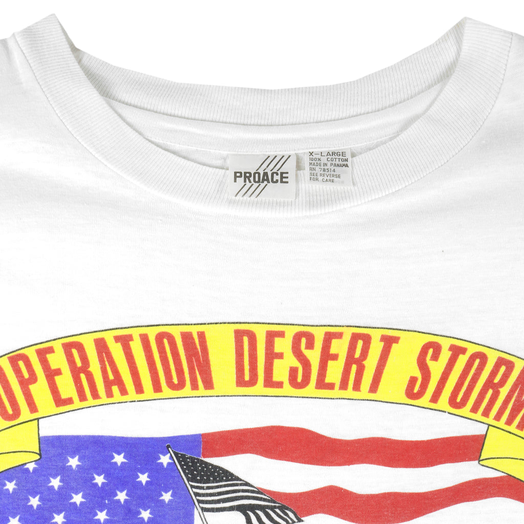 Vintage (Proace) - Operation Desert Storm T-Shirt 1990s X-Large Vintage Retro