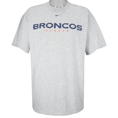 Nike - Grey Denver Broncos T-Shirt 1990s X-Large