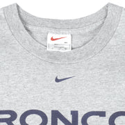 Nike - Grey Denver Broncos T-Shirt 1990s X-Large Vintage Retro Football
