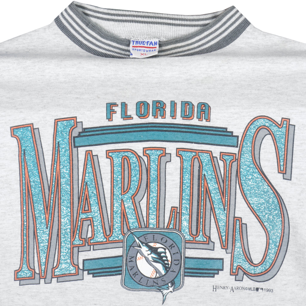 MLB (True-Fan) - Florida Marlins T-Shirt 1993 X-Large Vintage Retro Baseball