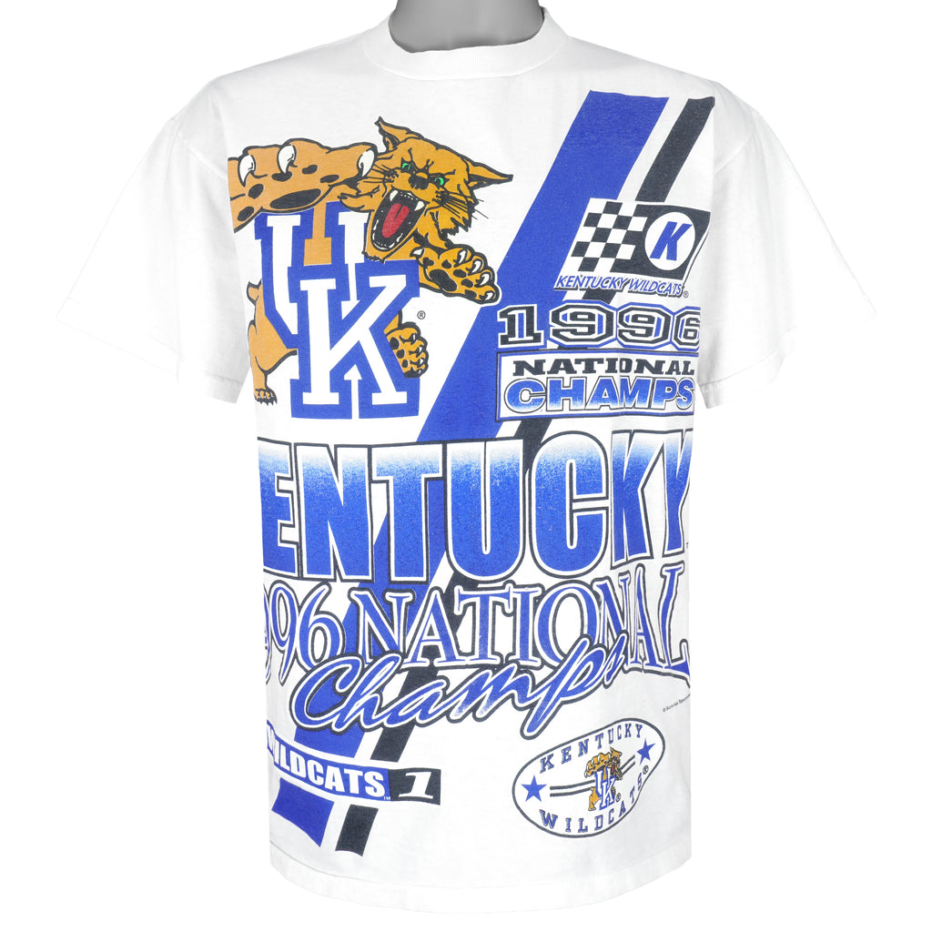 NCAA - Kentucky Wildcats National Champs T-Shirt 1996 Large Vintage Retro College