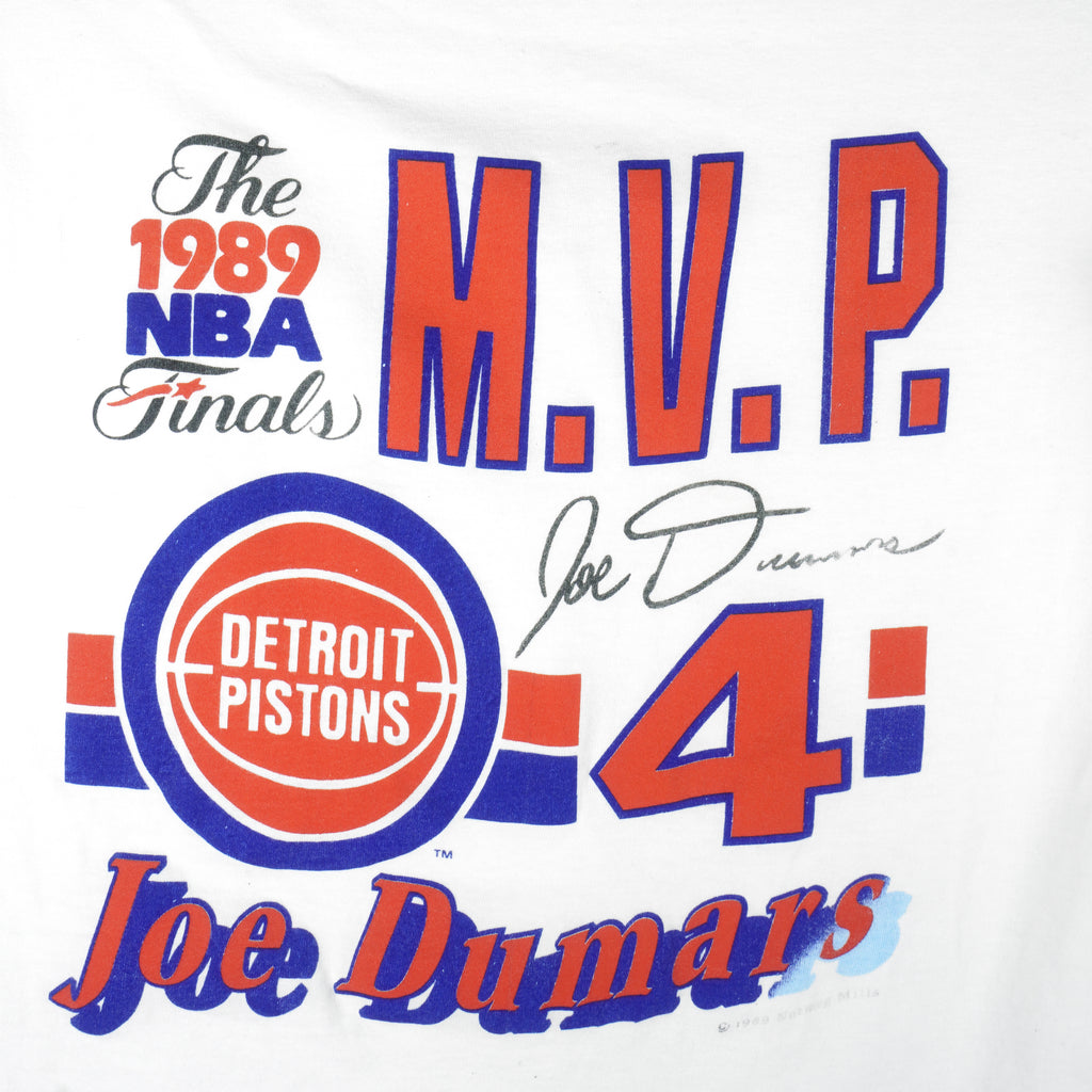 NBA (Nutmeg) - Detroit Pistons Joe Dumars T-Shirt 1989 Large Vintage Retro Basketball