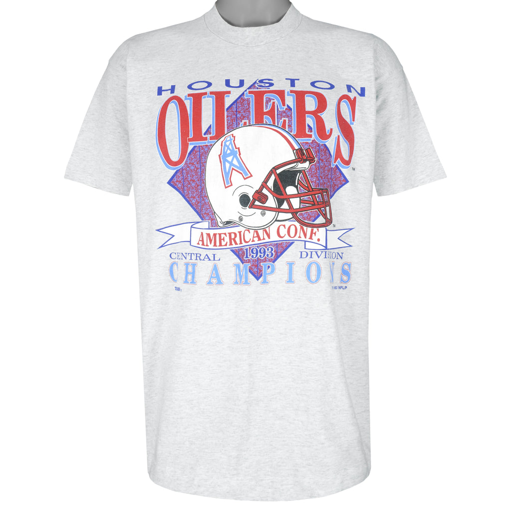 NFL - Houston Oilers, Central Division Champions T-Shirt 1993 X-Large Vintage Retro Football