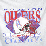 NFL - Houston Oilers, Central Division Champions T-Shirt 1993 X-Large Vintage Retro Football
