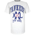MLB (Salem) - Grey New York Yankees T-Shirt 1990 Medium Vintage Retro Baseball