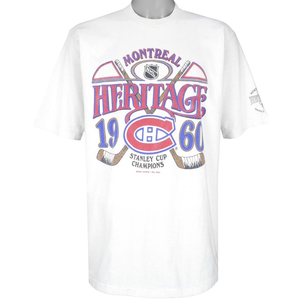 NHL - Montreal Canadiens Stanley Cup Champions T-Shirt 1992 X-Large Vintage Retro Hockey