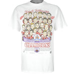 NHL (Hanes) - Red Wings Stanley Cup Champions Caricature T-Shirt 1997 Medium